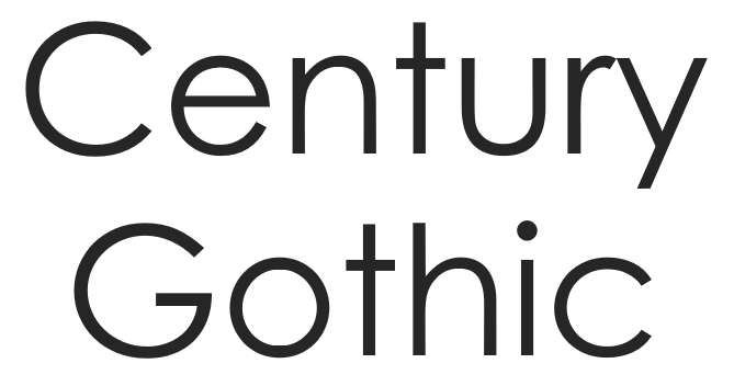 century gothic fonts for mac